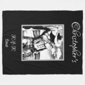 Couverture Polaire Nom personnalisé rustique Western Masculine Art (Devant (Horizontal))