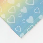 Couverture Polaire Nom personnalisé rythmique gymnaste arc-en-ciel co (Coin)