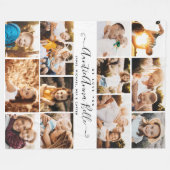 Couverture Polaire Nom personnalisé Script We Love you Modern Photo (Devant (Horizontal))