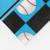 Couverture Polaire Nom personnalisé sky blue baseball checkers (Coin)