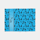 Couverture Polaire Nom personnalisé sky blue skydiving motif (Devant (Horizontal))