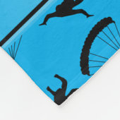 Couverture Polaire Nom personnalisé sky blue skydiving motif (Coin)