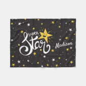 Couverture Polaire Nom personnalisé Superstar (Devant (Horizontal))