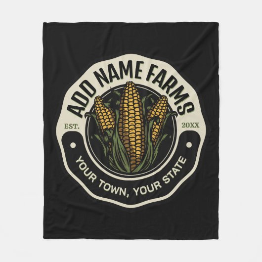 Couverture Polaire Nom personnalisé Sweet Corn Garden Agricole (Devant)