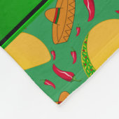 Couverture Polaire Nom personnalisé tacos vert sombreros chilis (Coin)