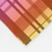 Couverture Polaire Nom personnalisé tracteur vert plaid arc-en-ciel (Coin)