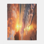 Couverture Polaire Nom personnalisé Tropical Beach Sunset (Devant)