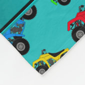 Couverture Polaire Nom personnalisé turquoise atv motif (Coin)