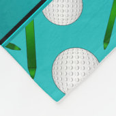Couverture Polaire Nom personnalisé turquoise boules de golf tee - sh (Coin)