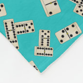 Couverture Polaire Nom personnalisé turquoise dominos (Coin)