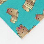 Couverture Polaire Nom personnalisé turquoise shih tzu chiens (Coin)
