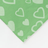 Couverture Polaire Nom personnalisé unicorne coeur vert (Coin)