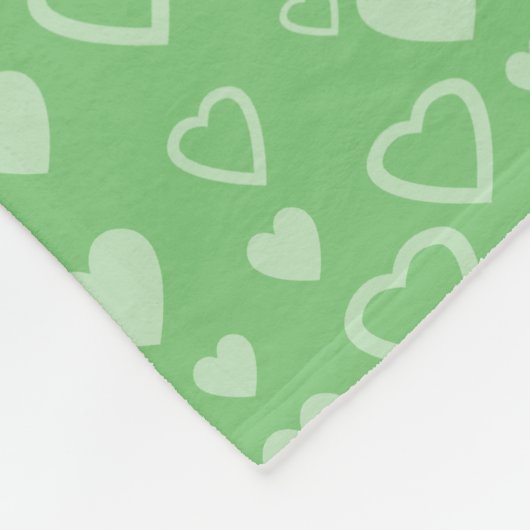 Couverture Polaire Nom personnalisé unicorne coeur vert (Coin)
