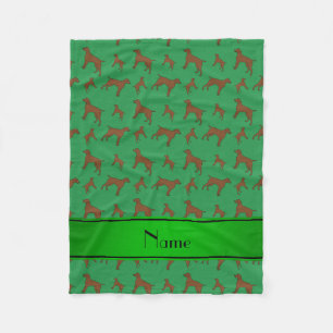 Couverture Polaire Nom personnalisé vert Allemand short pointeur chie