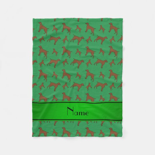Couverture Polaire Nom personnalisé vert Allemand short pointeur chie (Devant)