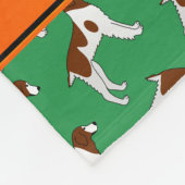 Couverture Polaire Nom personnalisé vert brittany spaniel dogs (Coin)