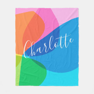 Couverture Polaire Nom personnalisé Vibrant Abstrait Bold Moderne