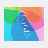 Couverture Polaire Nom personnalisé Vibrant Abstrait Bold Moderne (Devant (Horizontal))