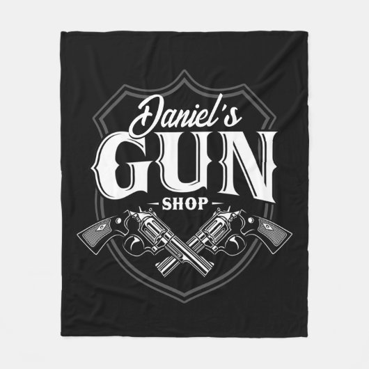 Couverture Polaire NOM PERSONNALISÉ Vieux Armes à feu (Devant)