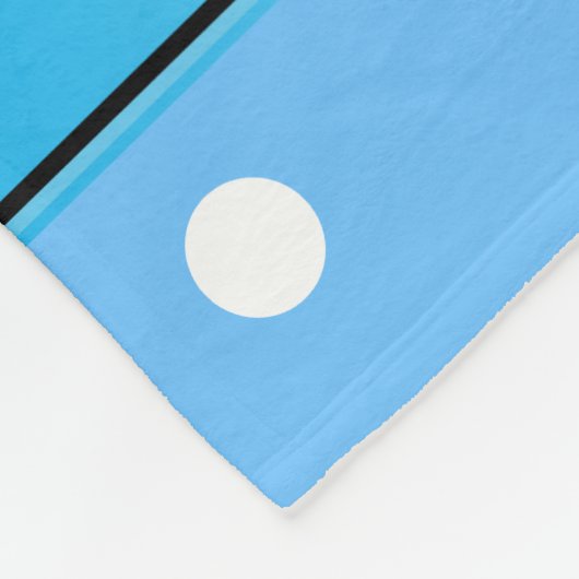 Couverture Polaire Nom personnalisé volleyball bleu points blancs (Coin)