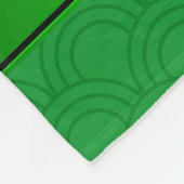 Couverture Polaire Nom personnalisé volleyball demi cercles verts (Coin)