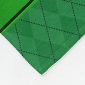 Couverture Polaire Nom personnalisé volleyball Jacquard vert (Coin)