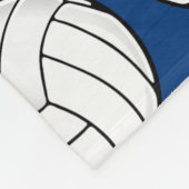 Couverture Polaire Nom personnalisé Volleyball Marine Fleece Blanche (Coin)