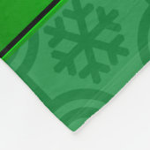 Couverture Polaire Nom personnalisé volleyball noir vert flocon (Coin)