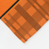 Couverture Polaire Nom personnalisé volleyball orange plaid (Coin)