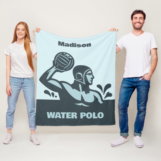 Couverture Polaire Nom personnalisé Water Polo (En situation)