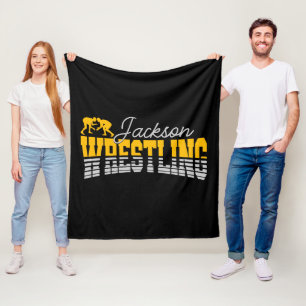 Couverture Polaire NOM personnalisé Wrestling School Team Wrestler
