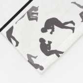 Couverture Polaire Nom personnel lutteurs blancs (Coin)