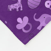 Couverture Polaire Nom personnel pourpre bébé animaux (Coin)