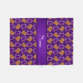 Couverture Polaire Nom personnel purple beurre de cacahuète (Devant (Horizontal))