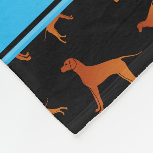 Couverture Polaire Nom personnel Rhodesian ridgeback chiens noirs (Coin)