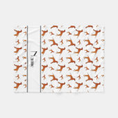 Couverture Polaire Nom personnel Rhodésien blanc ridgeback chiens (Devant (Horizontal))