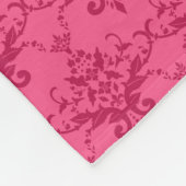 Couverture Polaire Nom personnel rythmique gymnaste rose damask (Coin)