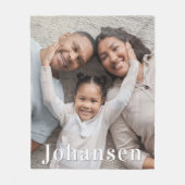 Couverture Polaire Nom photo simple Famille Un (Devant)