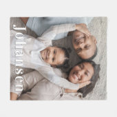Couverture Polaire Nom photo simple Famille Un (Devant (Horizontal))