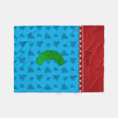 Couverture Polaire Nom pickle ciel bleu noël arbres (Devant (Horizontal))