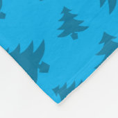 Couverture Polaire Nom pickle ciel bleu noël arbres (Coin)
