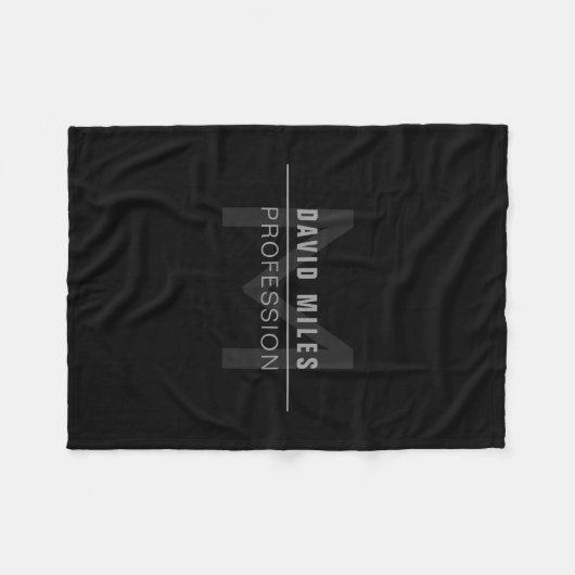 Couverture Polaire Nom professionnel moderne Dark Grey (Devant (Horizontal))