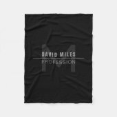 Couverture Polaire Nom professionnel moderne Dark Grey (Devant)