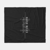 Couverture Polaire Nom professionnel moderne Dark Grey (Devant (Horizontal))