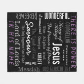 Couverture Polaire Nom puissant de Jésus chrétien (Devant (Horizontal))