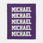 Couverture Polaire Nom Purple personnalisé (Devant)