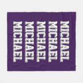 Couverture Polaire Nom Purple personnalisé (Devant (Horizontal))