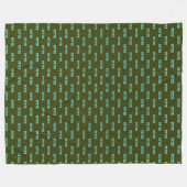 Couverture Polaire Nom répétitif personnalisé sur Dark Green (Devant (Horizontal))
