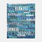 Couverture Polaire Nom répliqué en nuances de bleu côtier (Devant)