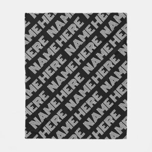 Couverture Polaire Nom rétro-moderne gras ou Motif Word